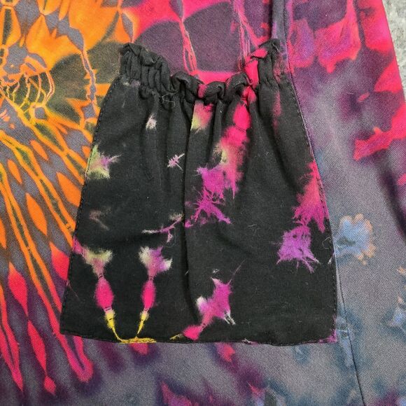 Greater Good Womens Sz L XL Tunic Top Blouse Artsy Boho Hippie Colorful Tie Dye - Picture 4 of 9